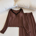 Modal Pajamas For Women Pants Sets Night Wear For Ladies Autumn Long Sleeve With Chest Cup Sleepwear Women's Home Suit
