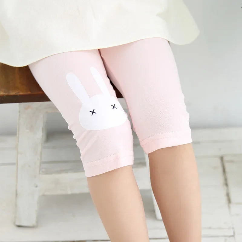 Girls Summer Leggings Rabbit Kids Knee