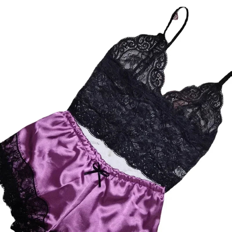 2 Pieces Pajamas Set for Women Sleepwear Sexy Lingerie