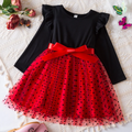 Red Fall Dresses for Girls Dresses Birthday Party Long Sleeve Princess Costume