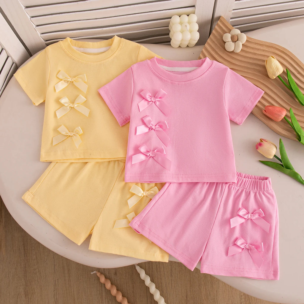 Baby Girl Set Summer Solid-Color