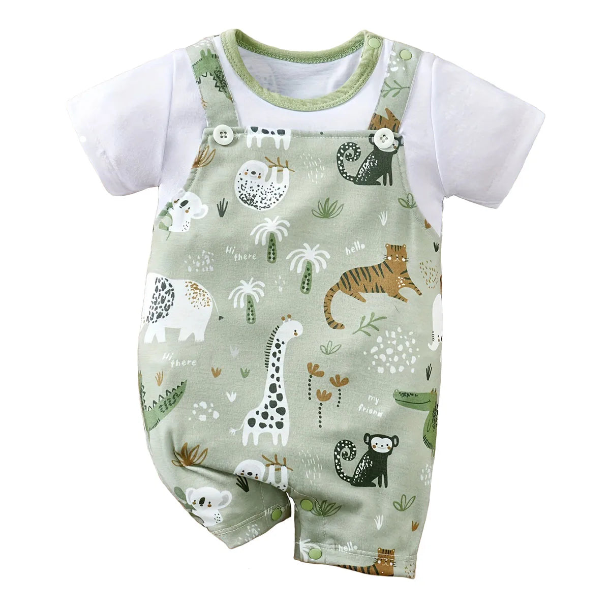 IURNXB Adorable Infant Zoo Animal Print