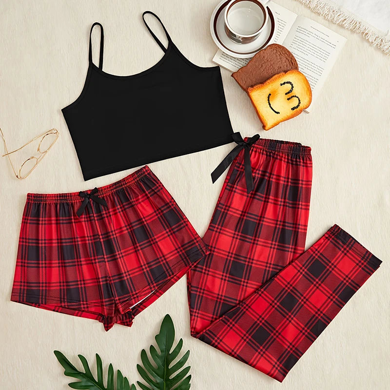 3Pcs Women's Pajama Set