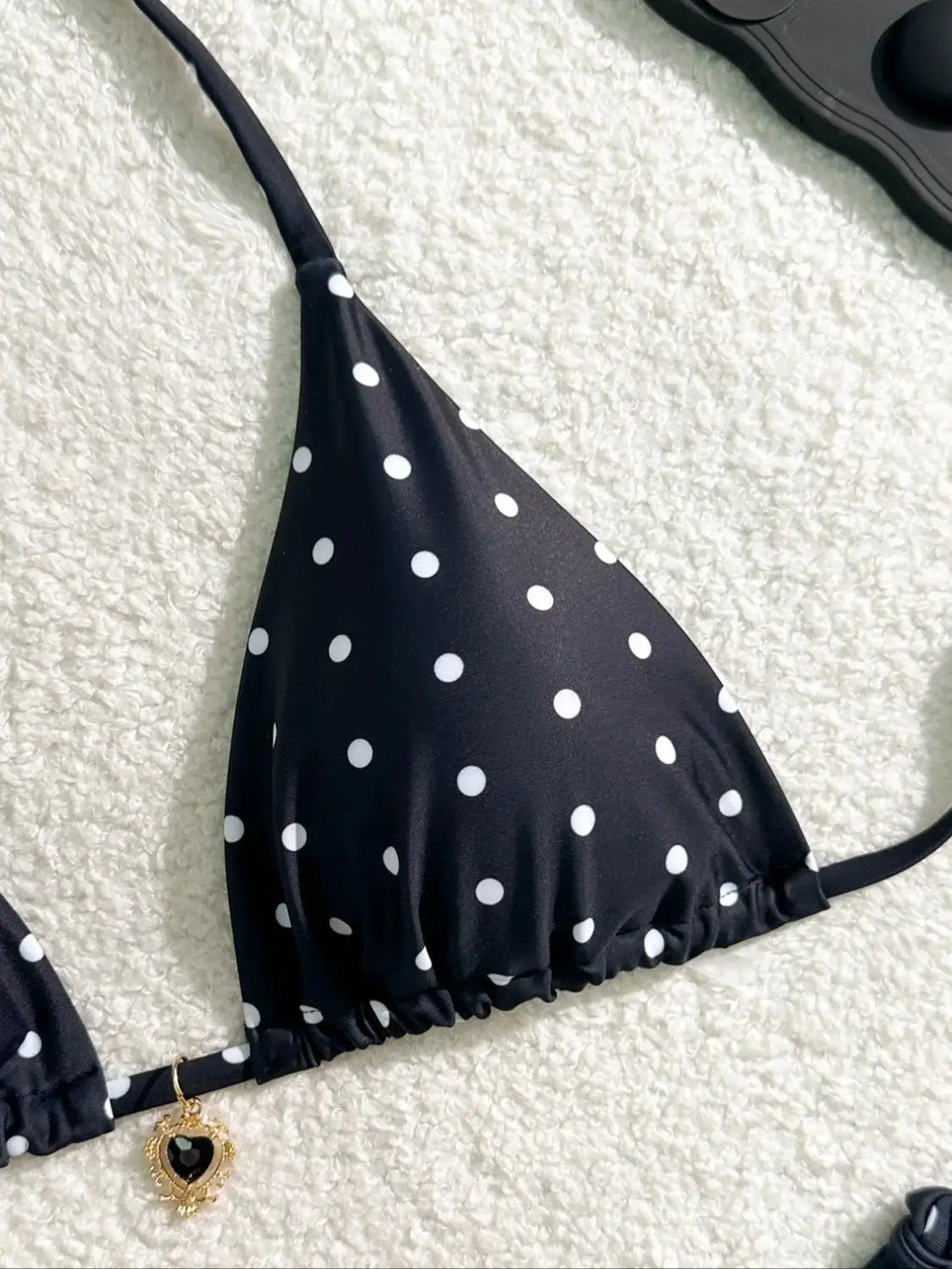 Sweet Y2k Polka Dot Print Sexy Women Strap Beach Swimsuit Bikini Set