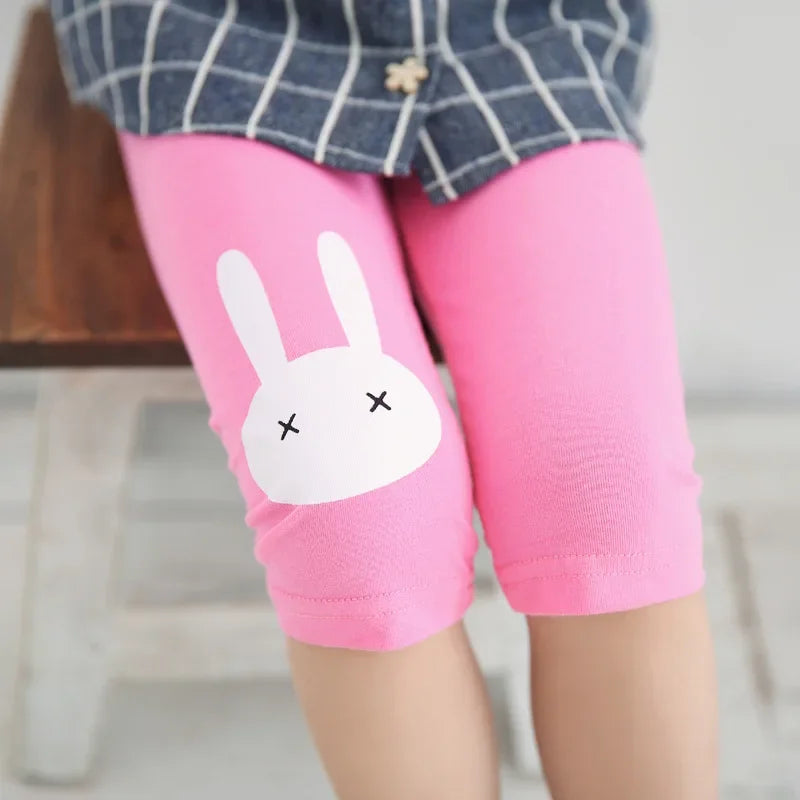 Girls Summer Leggings Rabbit Kids Knee