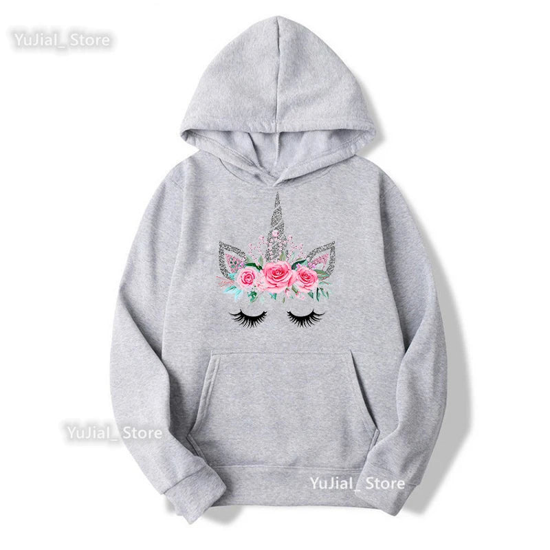 Women Glitter Pink Flowers Sweatshirt Girls Long-Sleeved Winter/Spring/Autumn Clothes