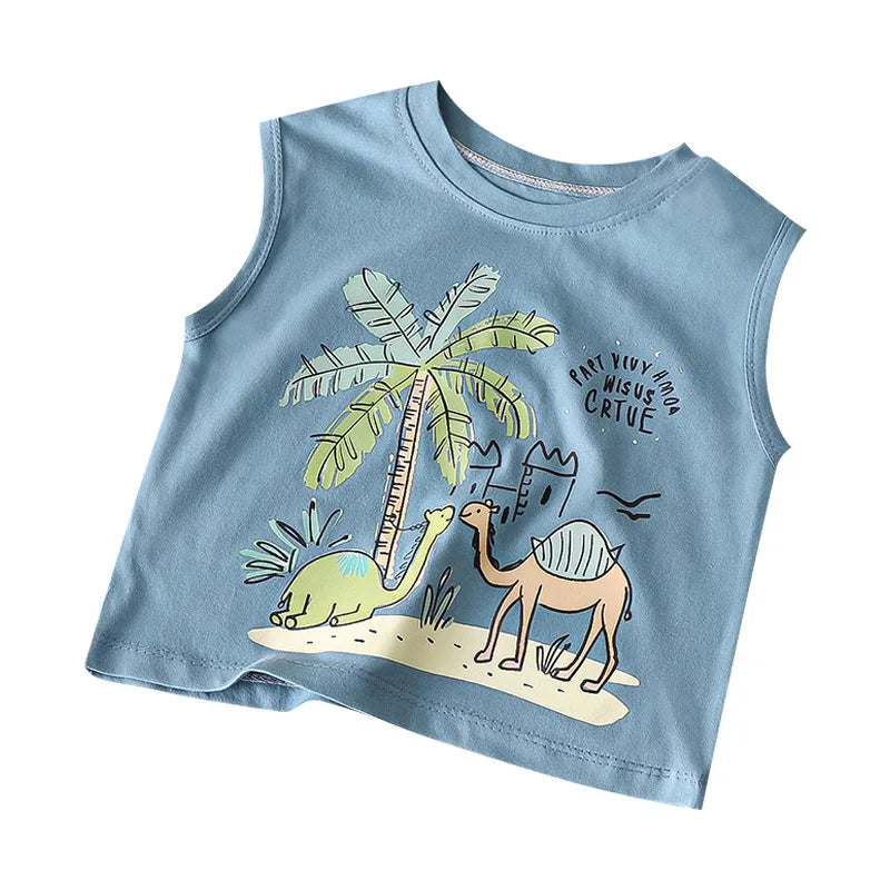 Kids Cartoon Tank Sleeveless Top