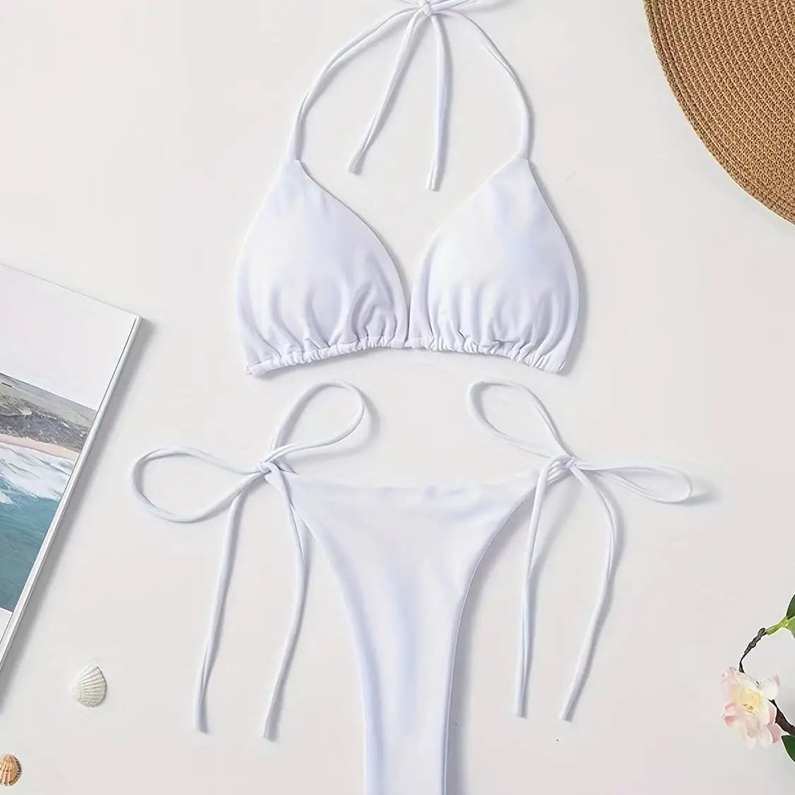 Sweet Y2k Polka Dot Print Sexy Women Strap Beach Swimsuit Bikini Set