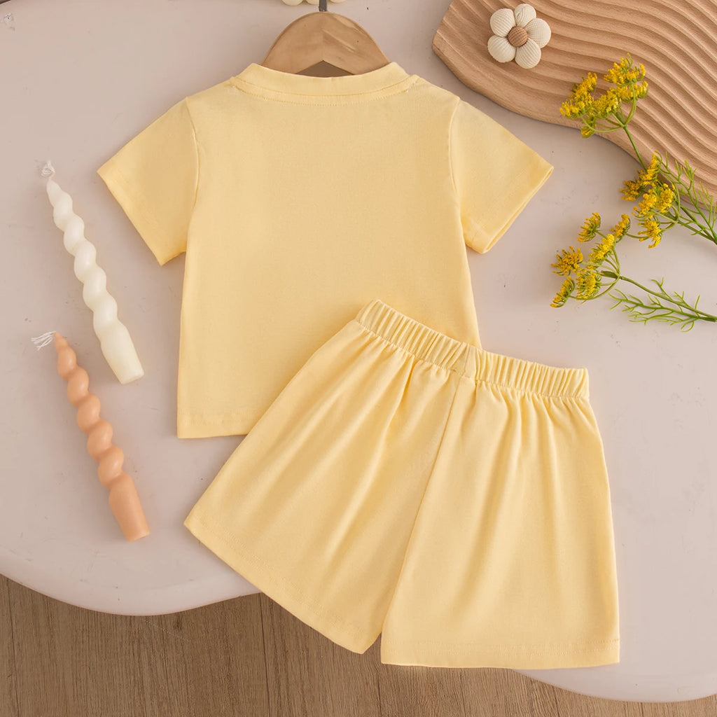 Baby Girl Set Summer Solid-Color