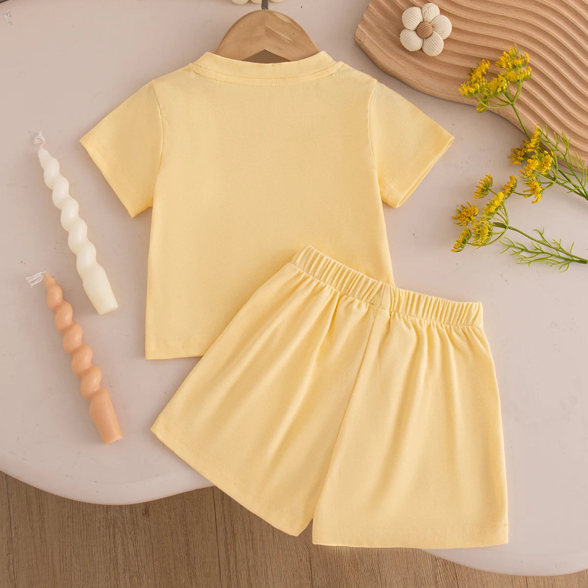 Baby Girl Set Summer Solid-Color