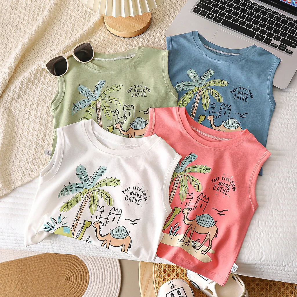 Kids Cartoon Tank Sleeveless Top