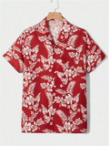 Summer men's new tropical 3D printing lapel short-sleeved shirt Hawaiian casual daily wearing large size XS-5XL