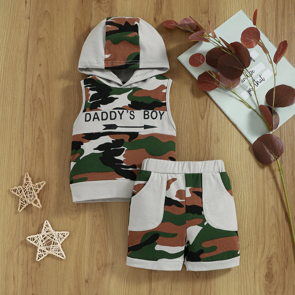 Boys Camouflage Two-Piece Set "DADDY'S BOY"
