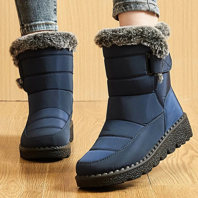 Winter Shoes For Woman Winter Boots Ankle Low Heels Botas Mujer Waterproof Snow Boots With Fur Shoes