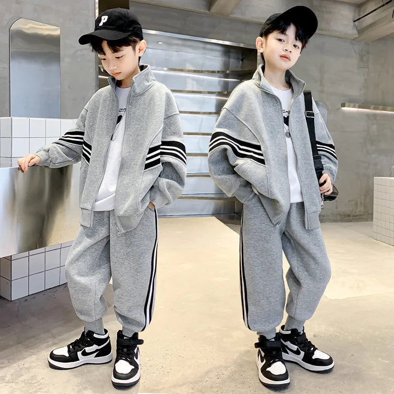 Spring Autumn Teenager Boys Clothes Suits Children New