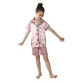 Girls Satin Silk Pajamas Sets for Kids Toddler