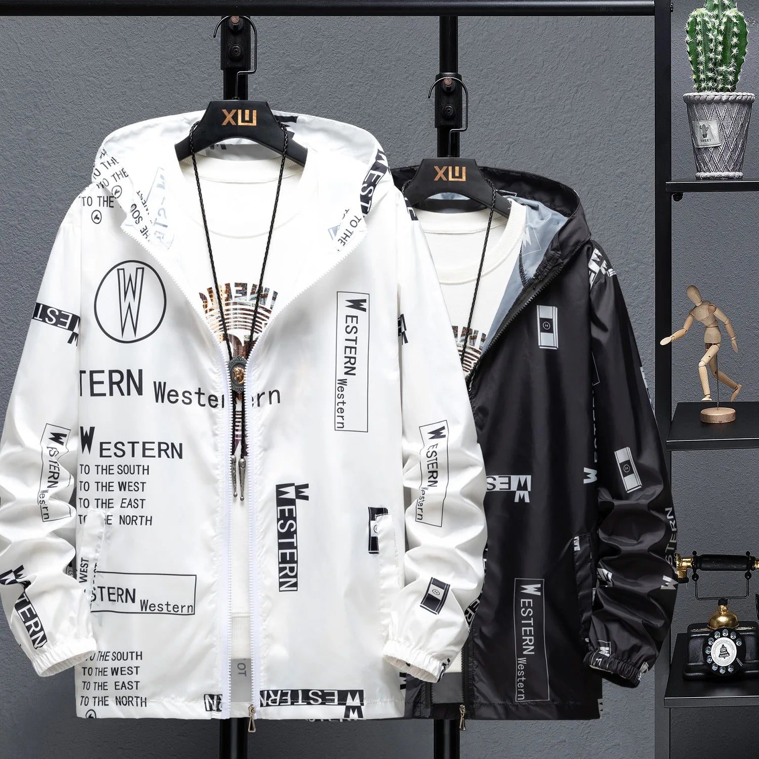 New Outdoor Sports Jacket, Daily Casual Fashion Letter Printed Jacket