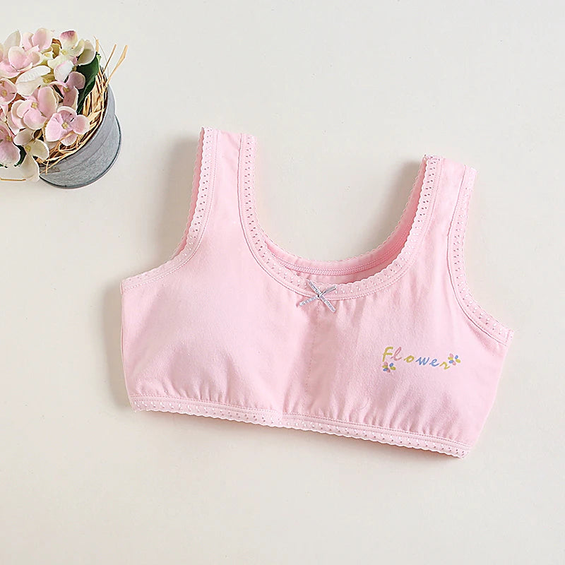 Teen Girl Training Bra Top Breathable Cotton