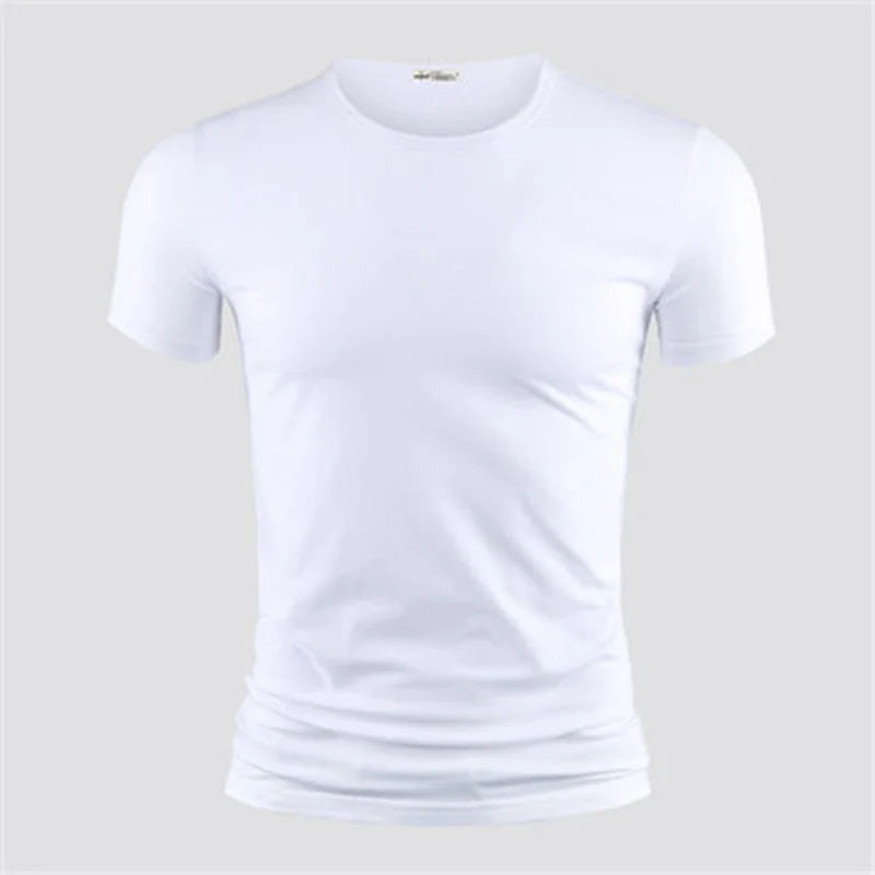 2026 Men's T Shirt Pure Color V Collar