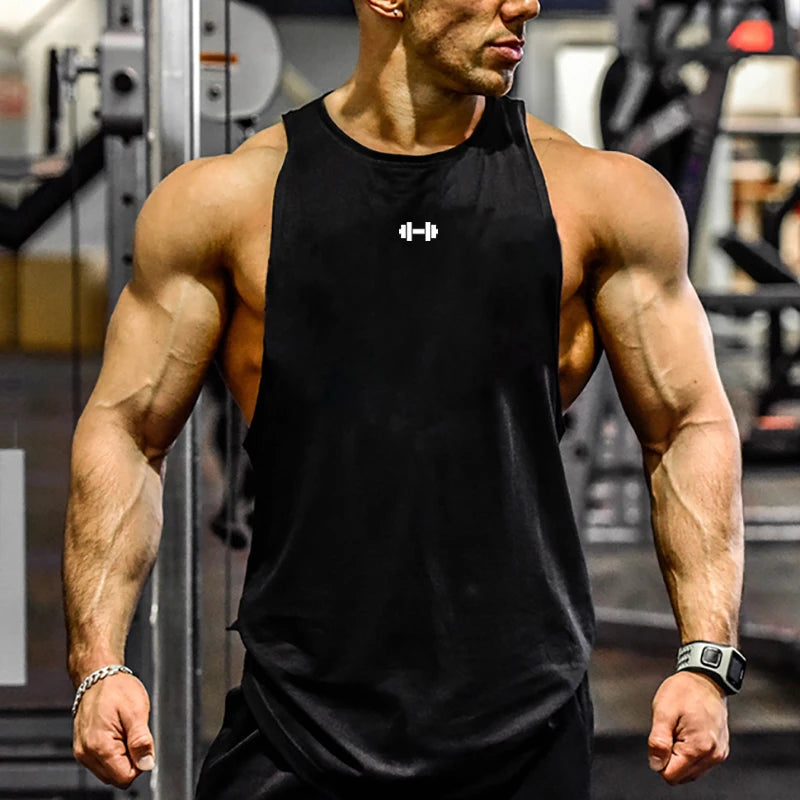 Gym Bodybuilding Fitness Muscle Clothing Summer Cotton Breathable