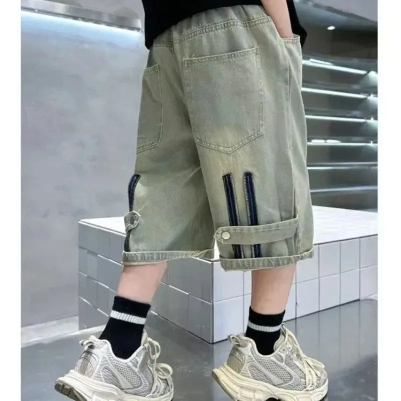Jeans Fashion Letter Printed Soft Summer Trousers for Kids Children Casual New Pants