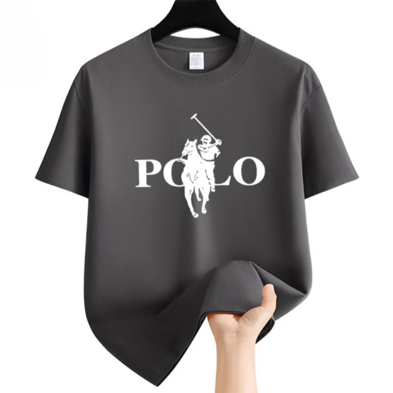 Summer Fashion Brand  Men's Clothes Business Casual Short-sleeved T-shirt Loose