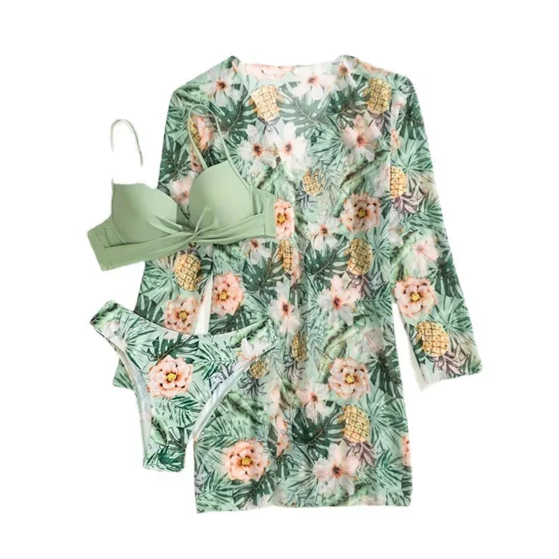 20 Colors Three Piece Bikinis Set