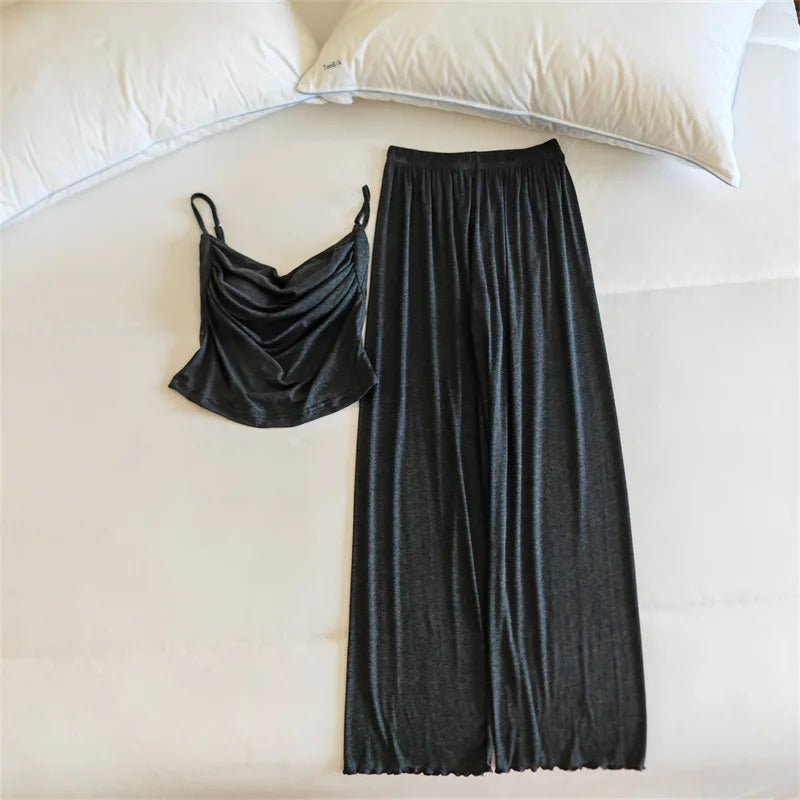 Two-piece Set Chest Pad Home Wear Pajamas