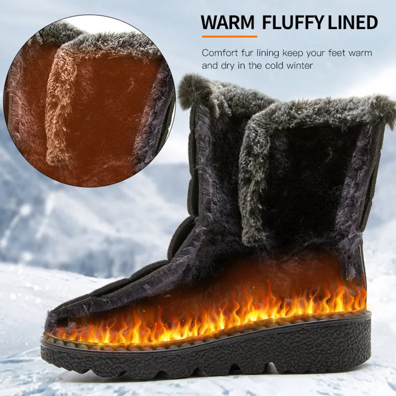 Winter Shoes For Woman Winter Boots Ankle Low Heels Botas Mujer Waterproof Snow Boots With Fur Shoes