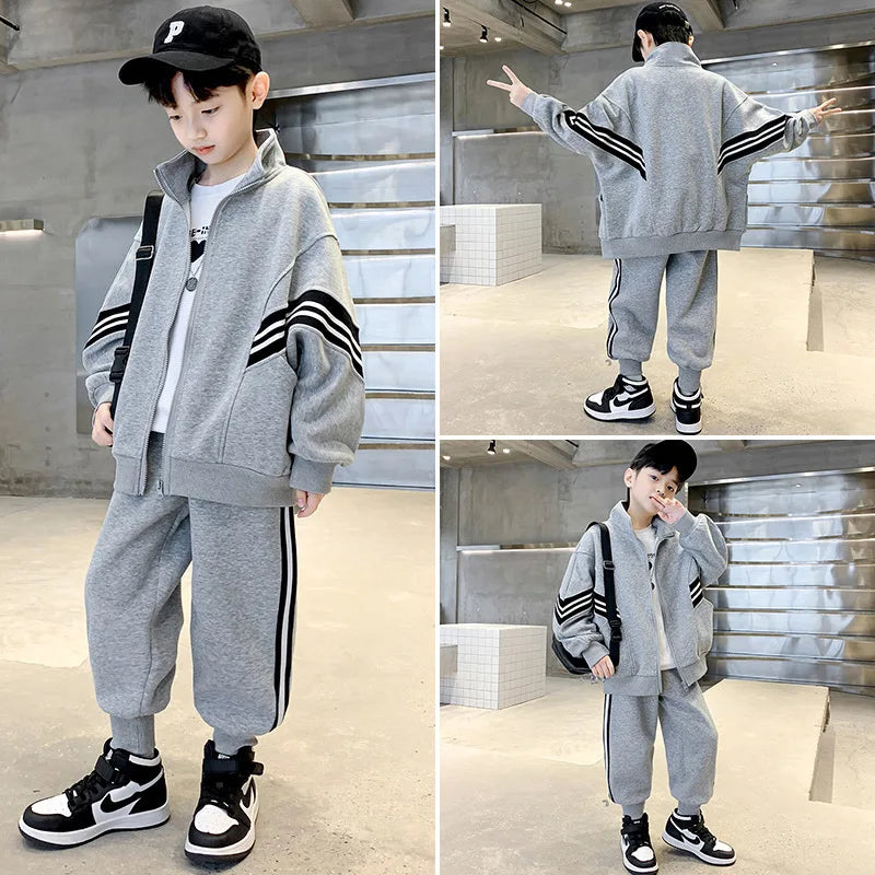 Spring Autumn Teenager Boys Clothes Suits Children New