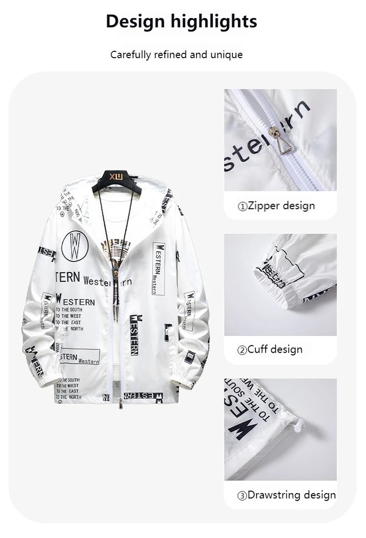 New Outdoor Sports Jacket, Daily Casual Fashion Letter Printed Jacket
