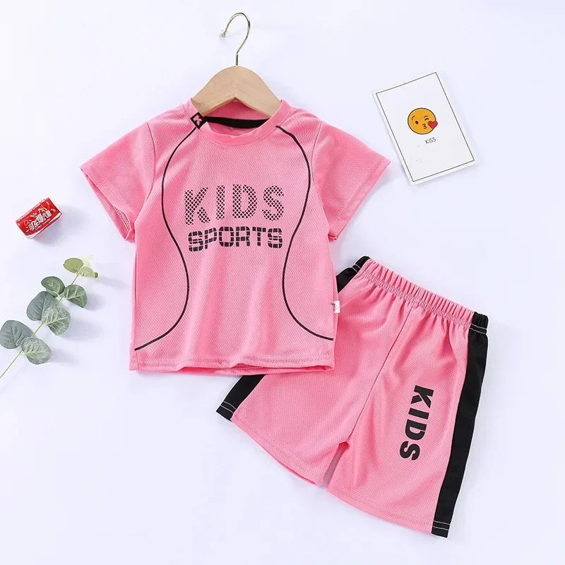 Boys Girls Sports Basketball Clothes Jersey Suit Summer Children Football