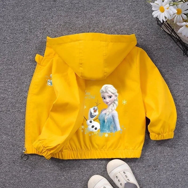 Fashion Girls Jacket Spring Aututmn Cartoon Anna Elsa