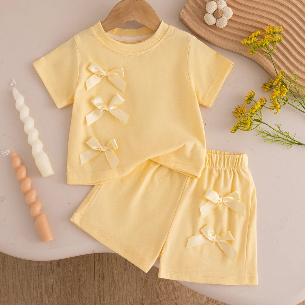 Baby Girl Set Summer Solid-Color