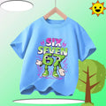 Boys' Sports Shirt Girls' Casual Top Summer Short Sleeve Personalized Cartoon Print