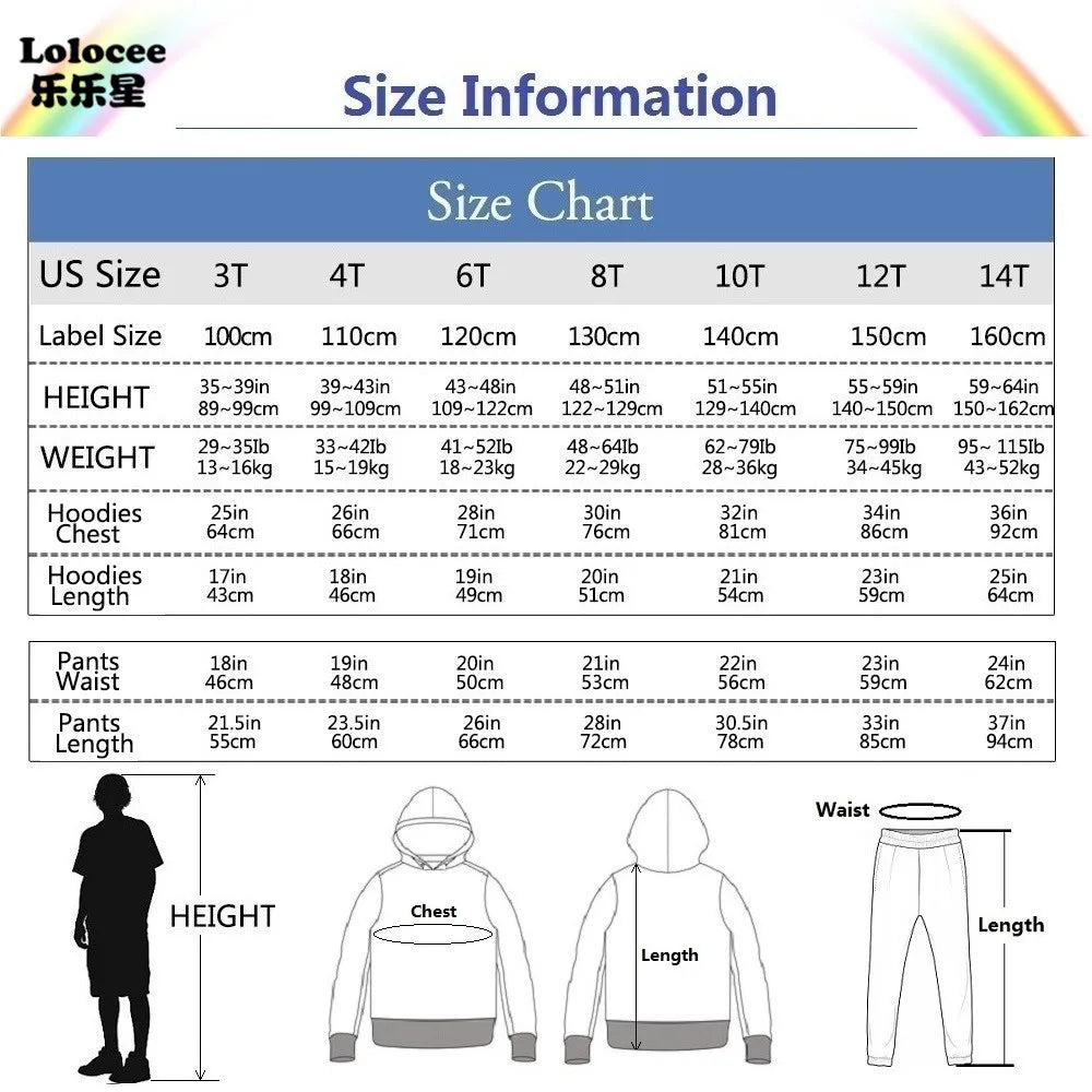 Children's Cute Owl Hoodie And Pants Set Toddler Girls Clothing Spring Autumn Print Sports Tracksuit Age 3-14