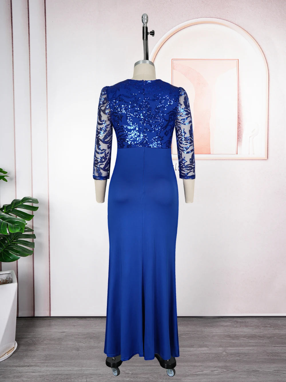 Plus Size African Party Dresses for Women Dashiki Sequin Sexy Bodycon