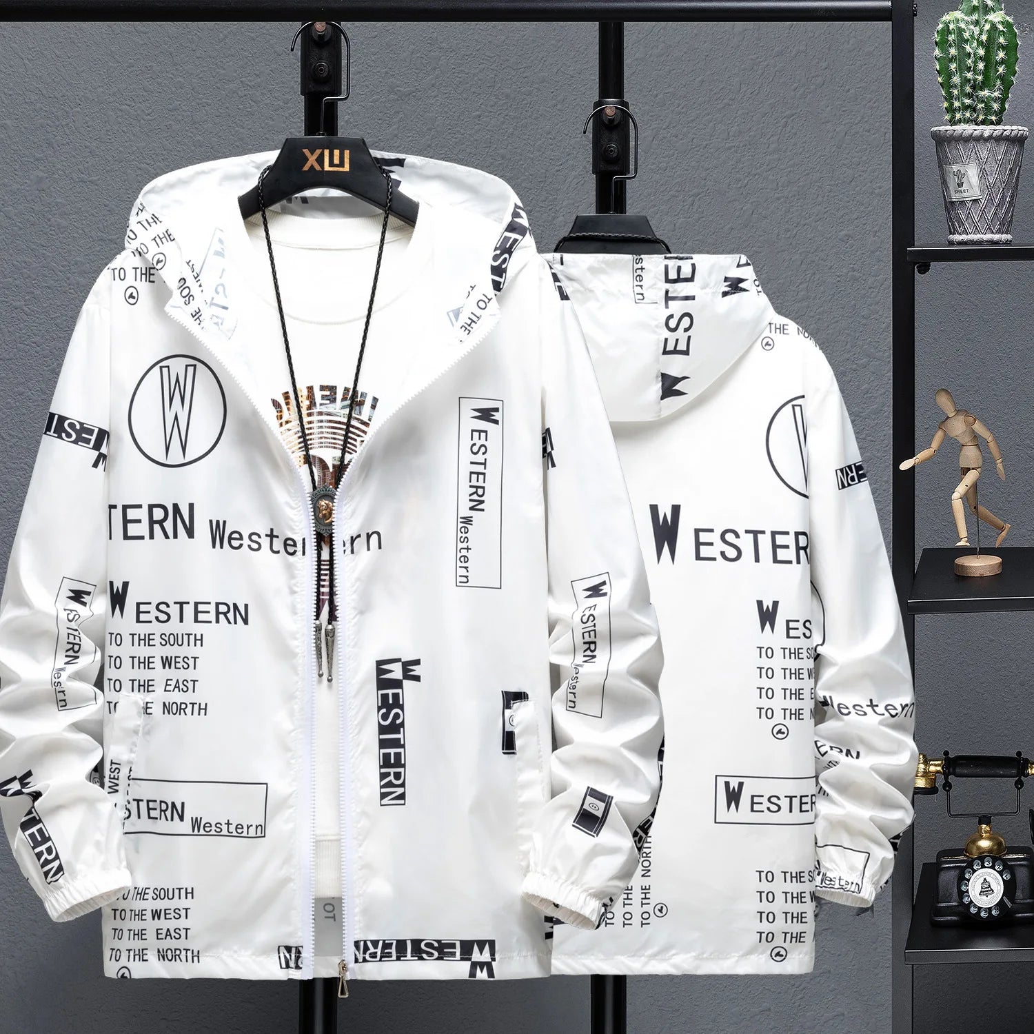 New Outdoor Sports Jacket, Daily Casual Fashion Letter Printed Jacket