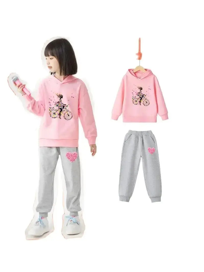 Girls Unicorn Sport Clothing Set Spring Fall Kids Fashion Tracksuit Hoody Sweatershirt Pants Outfit