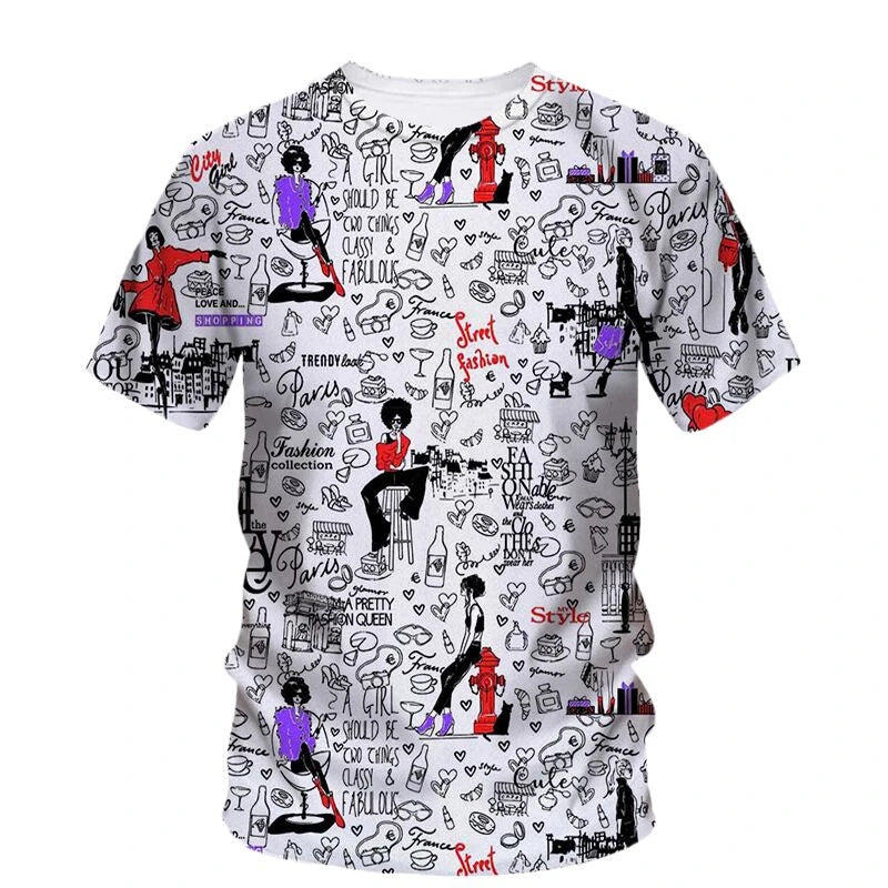 T Shirt Summer Men Fashion Short Sleeve Oversized Harajuku