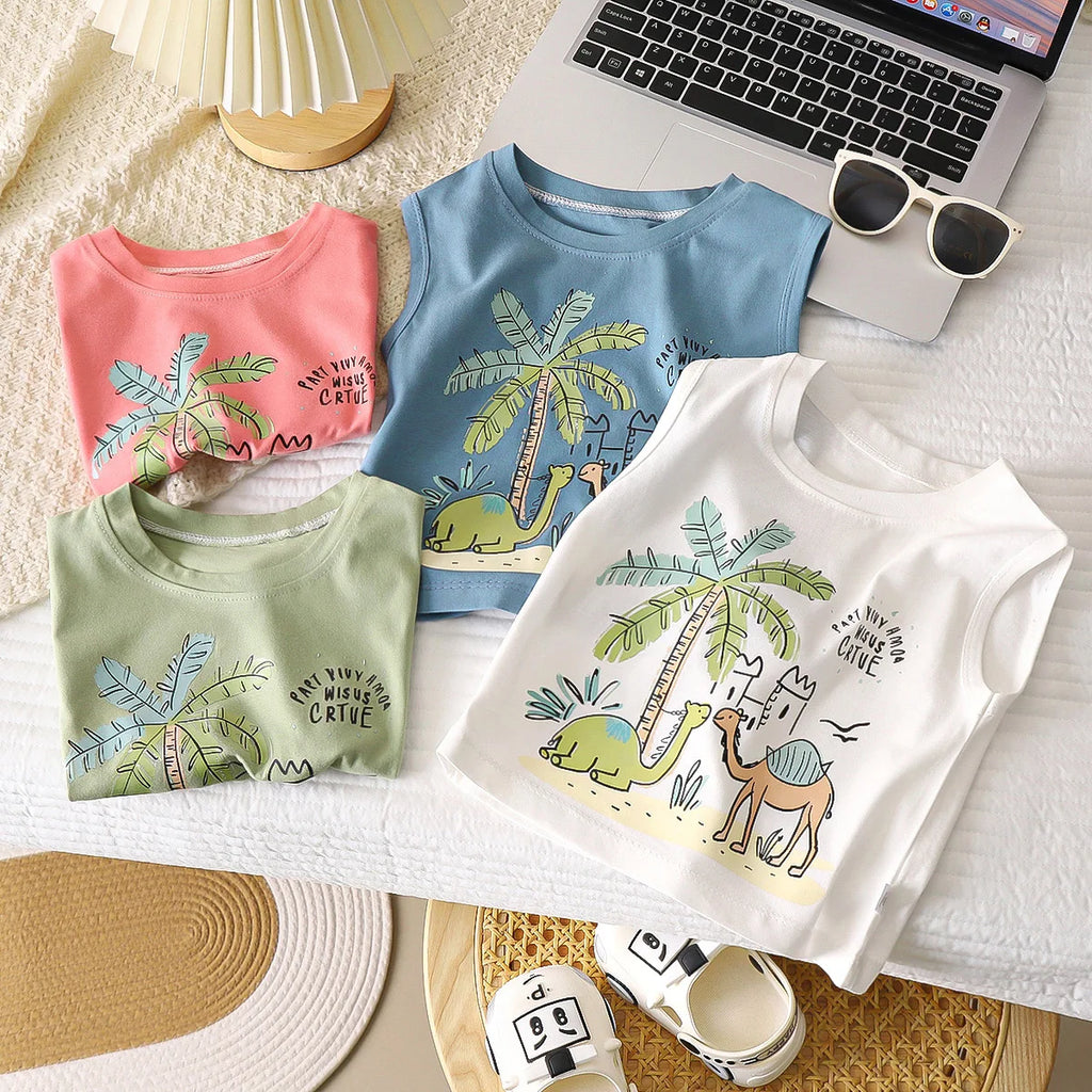 Kids Cartoon Tank Sleeveless Top