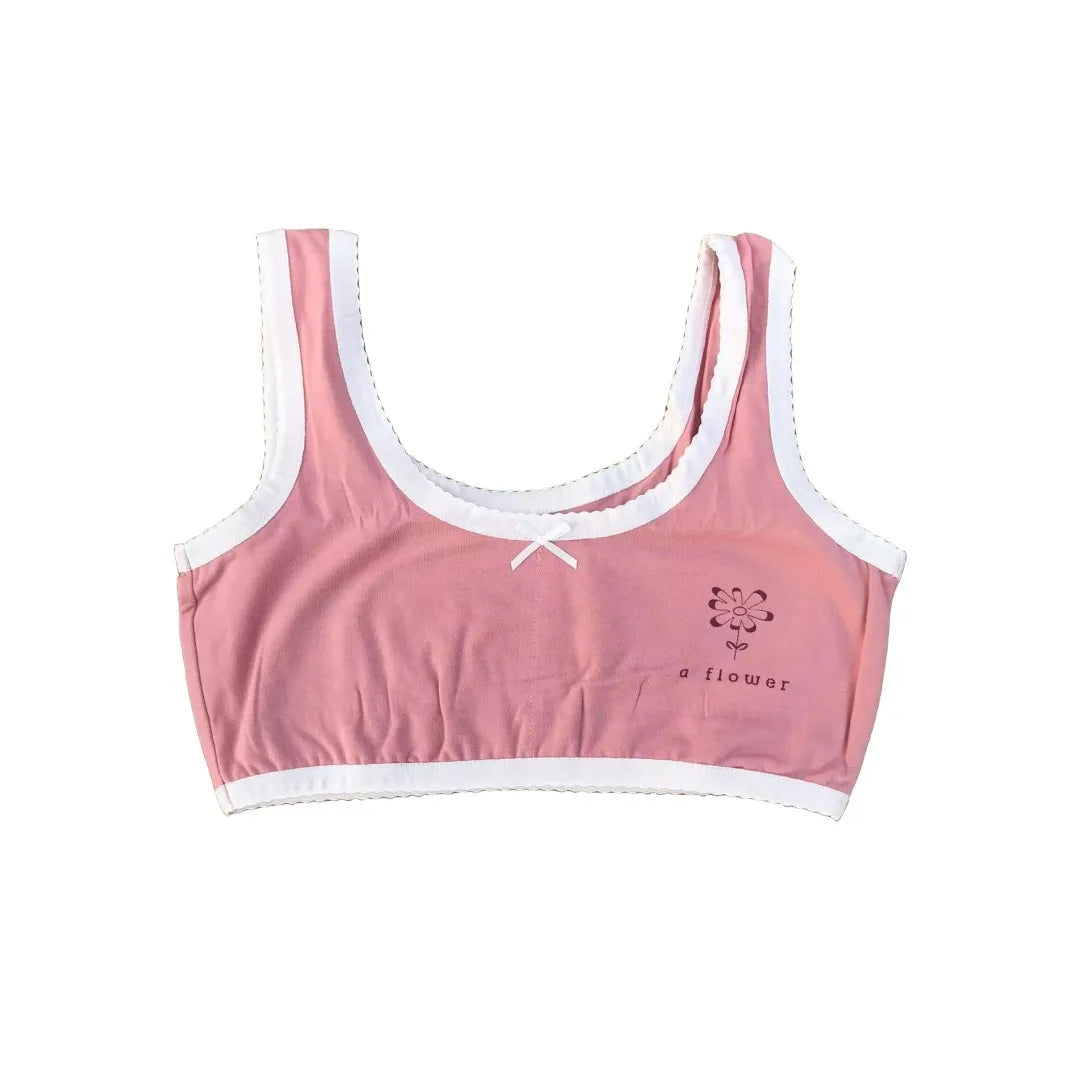 Teen Girl Training Bra Top Breathable Cotton