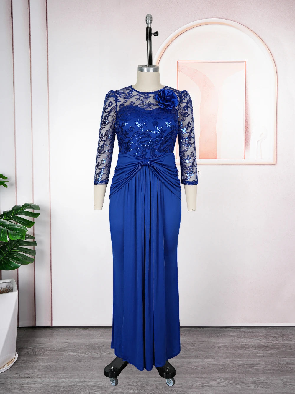 Plus Size African Party Dresses for Women Dashiki Sequin Sexy Bodycon
