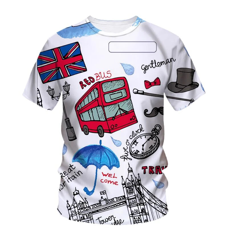 T Shirt Summer Men Fashion Short Sleeve Oversized Harajuku
