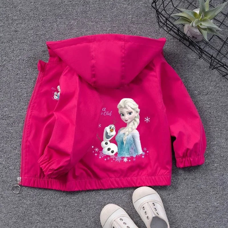 Fashion Girls Jacket Spring Aututmn Cartoon Anna Elsa