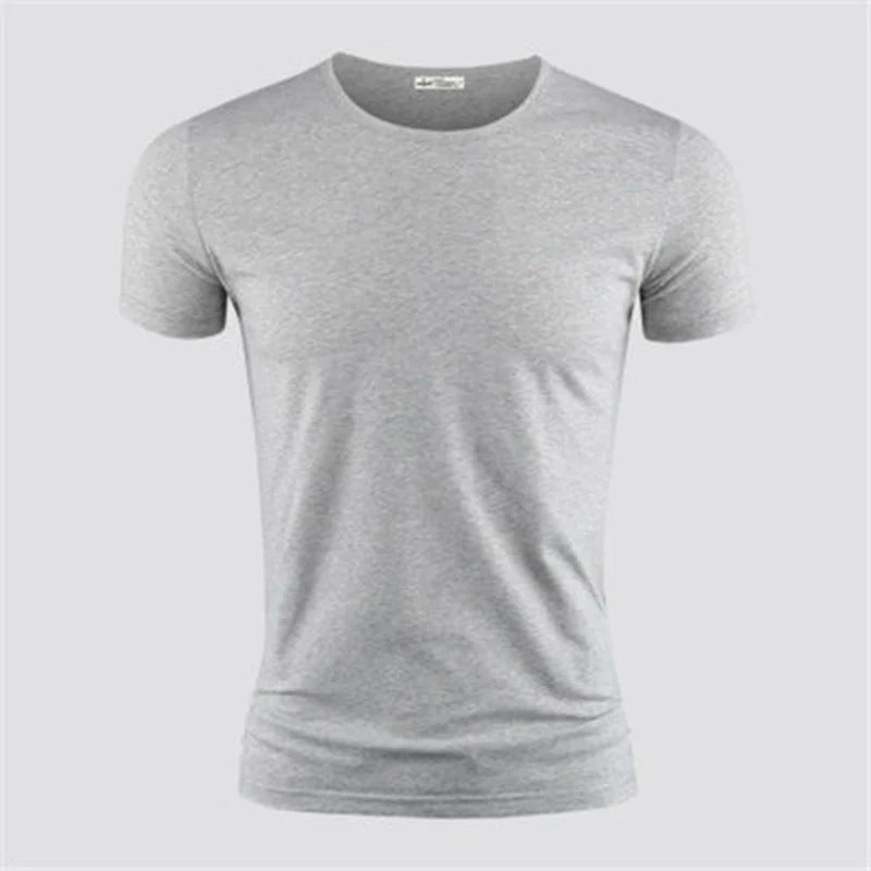 2026 Men's T Shirt Pure Color V Collar