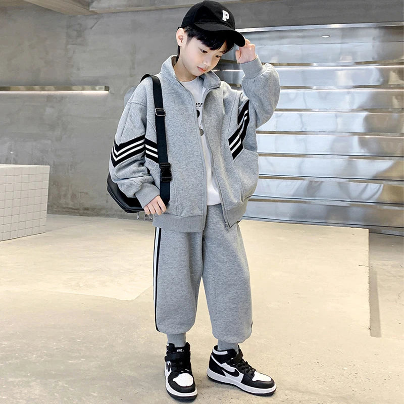 Spring Autumn Teenager Boys Clothes Suits Children New