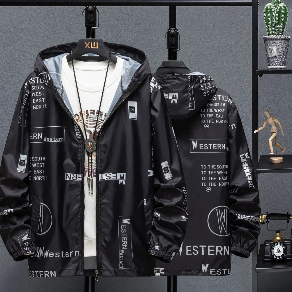 New Outdoor Sports Jacket, Daily Casual Fashion Letter Printed Jacket