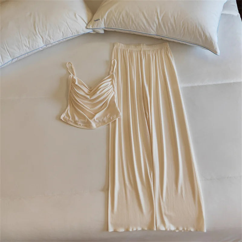 Two-piece Set Chest Pad Home Wear Pajamas