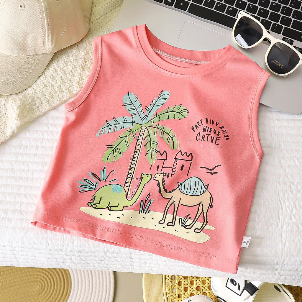Kids Cartoon Tank Sleeveless Top